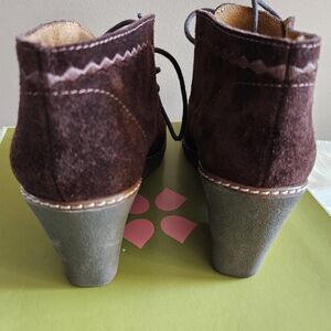 Naturalizer Dark Brown Suede Ankle Booties